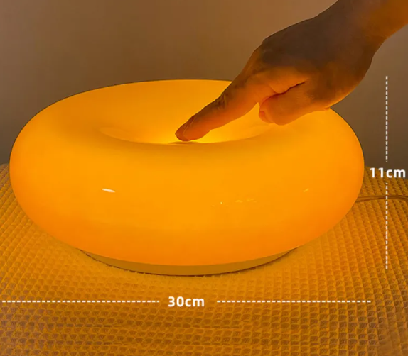Luz de Dormitorio de Cristal en Forma de Dona Antigua