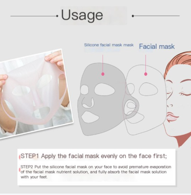 Mascarilla Facial 3D de Silicona con Sujeción para las Orejas – Impermeable y Reutilizable